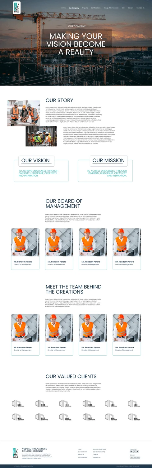 VEBUILD - Our Company